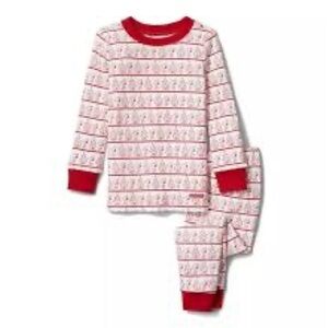 Janie and Jack Kids Snoopy Peanuts PJs Red White Size 3